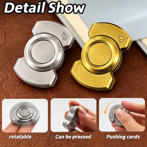 Image of Pack of 2 Stress Relief Toys Adults, Stress Relief Gadgets, Compact Handheld Trainer for Focus, Relaxation, and Fine Motor Skills ( Silver & Gold ) (A1P90)