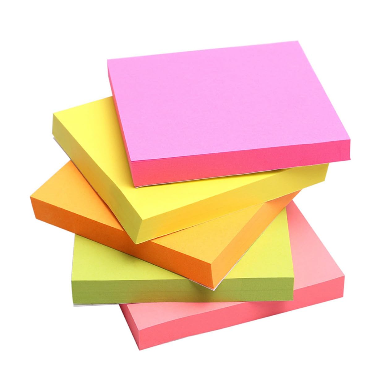 100 hojas de Notas Adhesivas Cuadradas por Colores Pastel Aleatorios para Oficina Papelería Recordatorios Color Aleatorio Color Aleatorio
