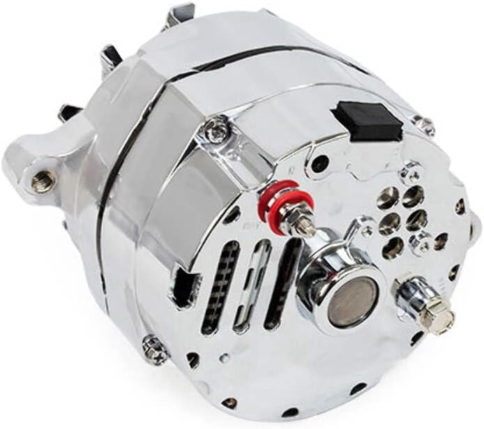 Top Street Performance 110 Amp 1G Style Alternator for Ford - Chrome