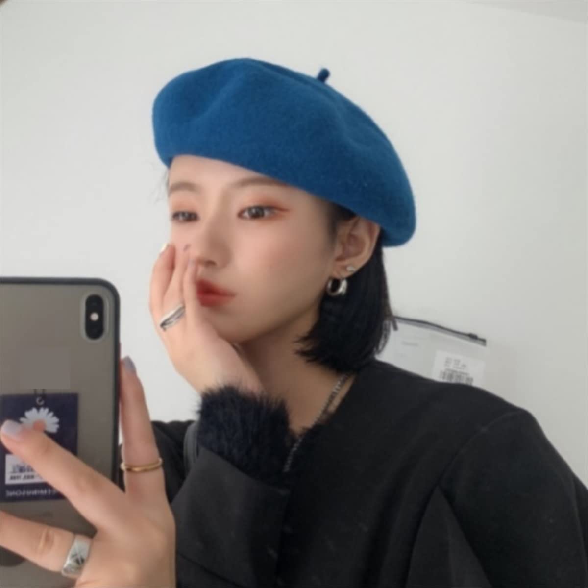 Czapka Zimowa Vintage Beret Dla Kobiet Kaszmirowa Zimowa Retro Francuska Zimowa Francuska Płaska Czapka Dziewczęca Zimowa Kapelusz