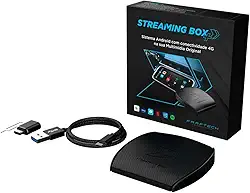 Streaming Box para Carros 64G C/Sistema Carplay Android IOS USB Plug and Play FULL HD WI-FI 4G BT Faaftech