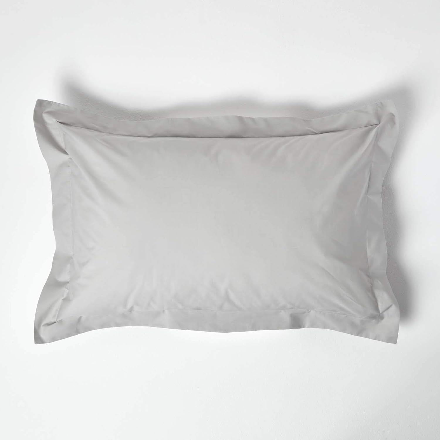 Homescapes (Standard - 48 X 74 Cm, Silver Grey) Egyptian Cotton Oxford Pillowcase 200 Tc Equivalent 400 Thread Count Silver,Grey