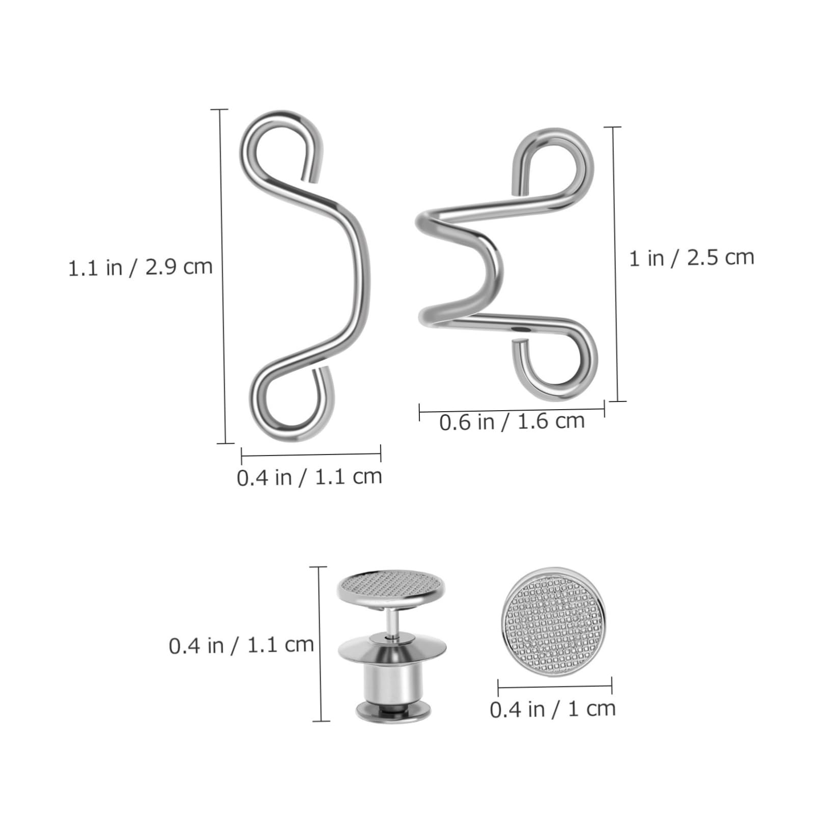TEHAUX Set di Bottoni per Jeans Clip di Ricambio per La Vita Facili da Regolare in Metallo Robusto Senza Cuciture Vari Colori Adatti per Pantaloni E Gonne