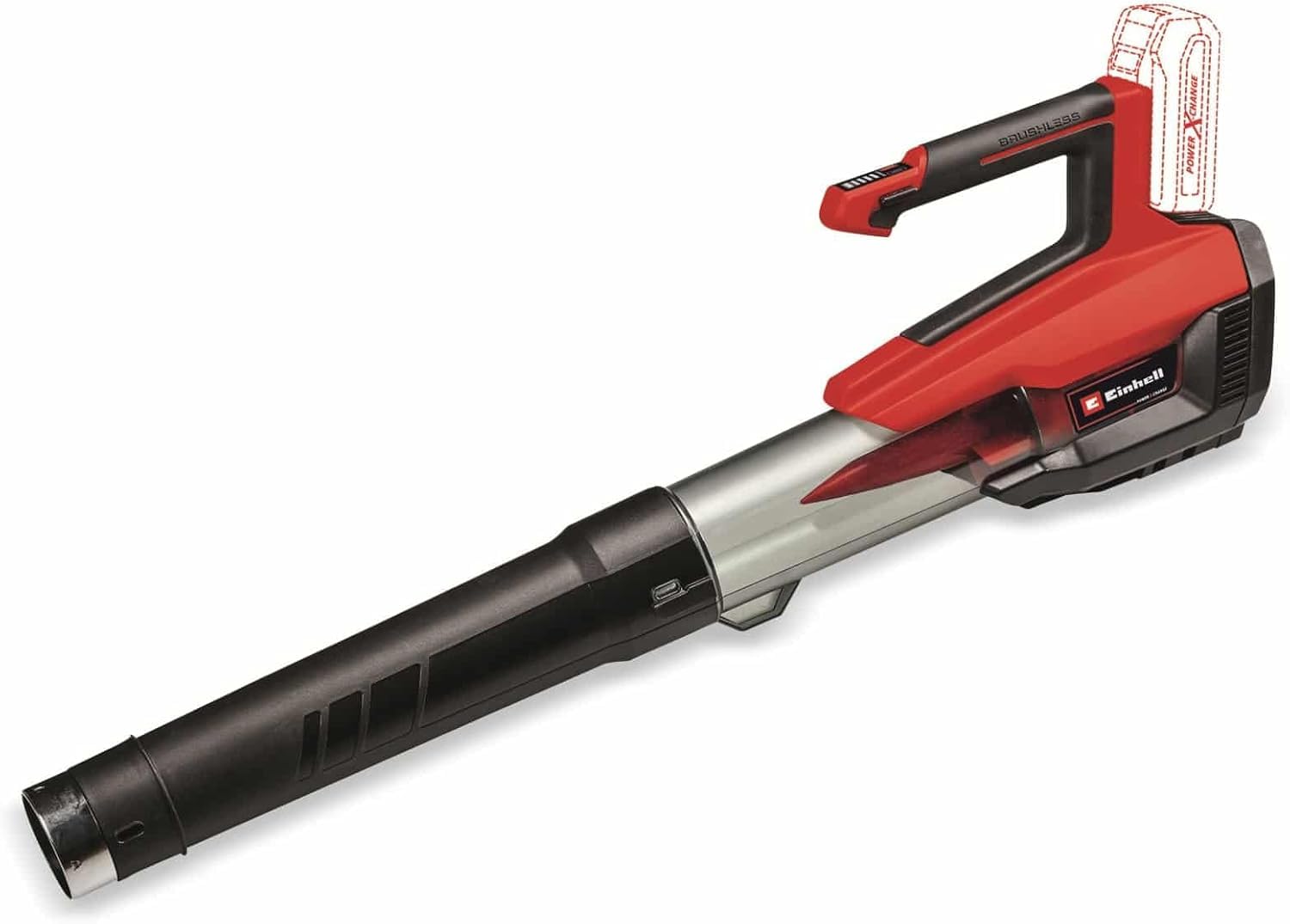 Soplador de Hojas con batería GP-LB 18/200 Li GK-Solo Power X-Change Einhell (Iones de Li, 18V, tecn. de rodete axial, Pot. de soplado 670m³/h, Set de Limpieza de canalones, sin batería ni Cargador)