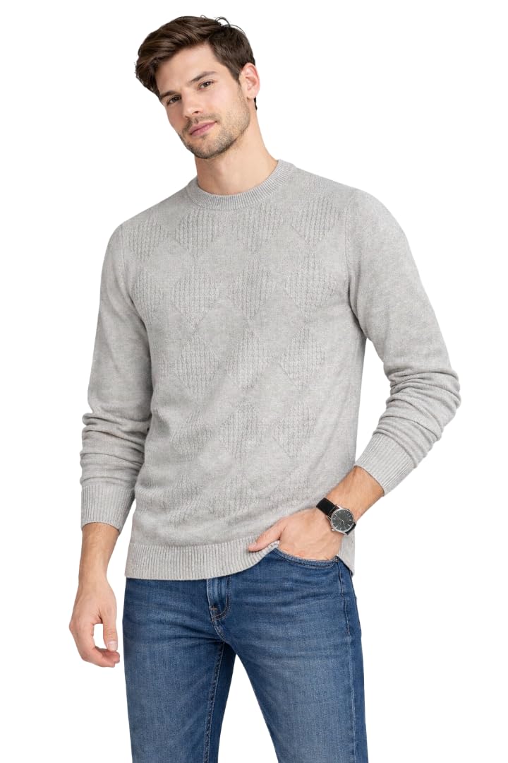 camey Men’s Textured Knit Sweater | Full Sleeve Round Neck Winter Pullover | Soft & Warm Casual Wear-picture-53