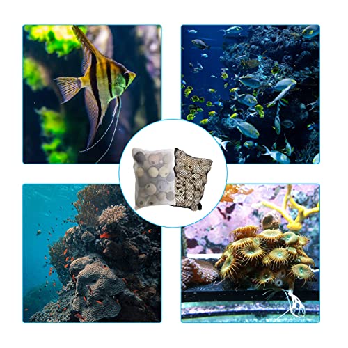 Image of 5 Pcs Tanks Filter Media Bags, Aquarium Media Bag, Aquarium Filter Bags, Fish Tank Media Mesh Filter Bags, with Zipper Reusable Aquarium Filter Media Bags.for Activated Carbon, Ceramic Rings, etc