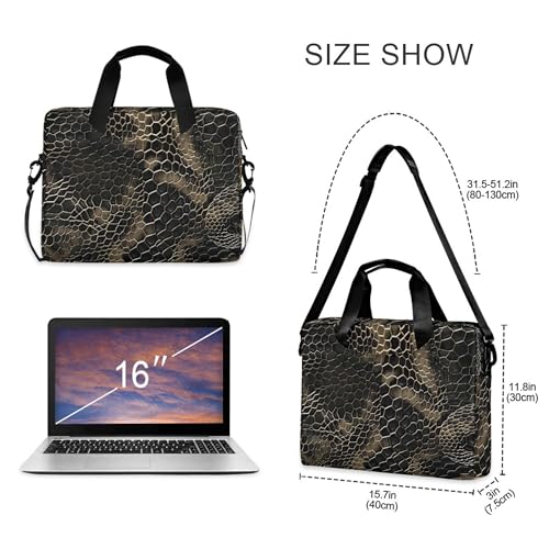 Maletín para portátil con estampado Snake Skin de ALAZA miniatura 4