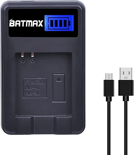 Miniatura 6 de Batmax 2 baterías NB-4L + cargador USB LCD para Canon PowerShot ELPH 100 HS, 300 HS, SD400, SD600, SD750, SD780 is, SD1000, SD1100 is, 310 HS, SD30,
