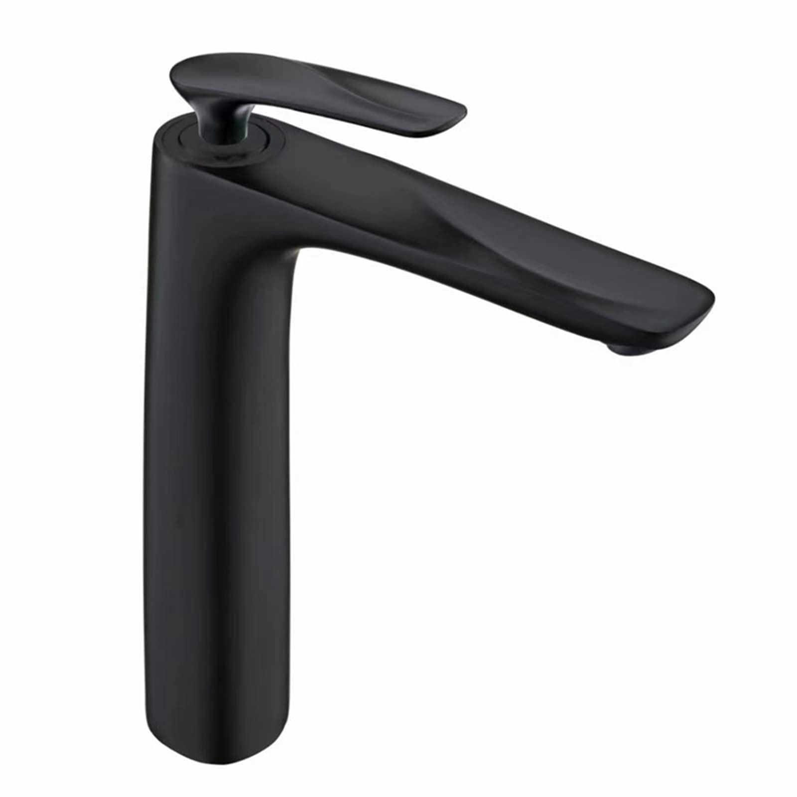 Lmysxaoz Black B Kitchen Sink Faucet, Brass Single Handle Hole Bathroom Faucet In White And Black(Black B)