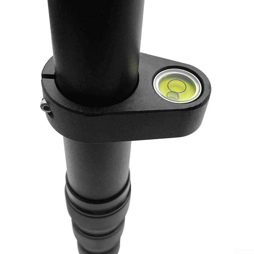 RANRAO 20.47 a 59 pulgadas aleación de aluminio telescópica poste de centrado poste de encuesta RTK GPS fibra de carbono Topografía poste con burbuja para topografía de tierra e ingeniería