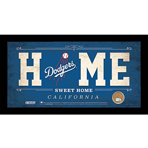 MLB Los Angeles Dodgers Home Sweet Home Sign with Game-Used Dirt from Dodger Stadium, 6 x 12