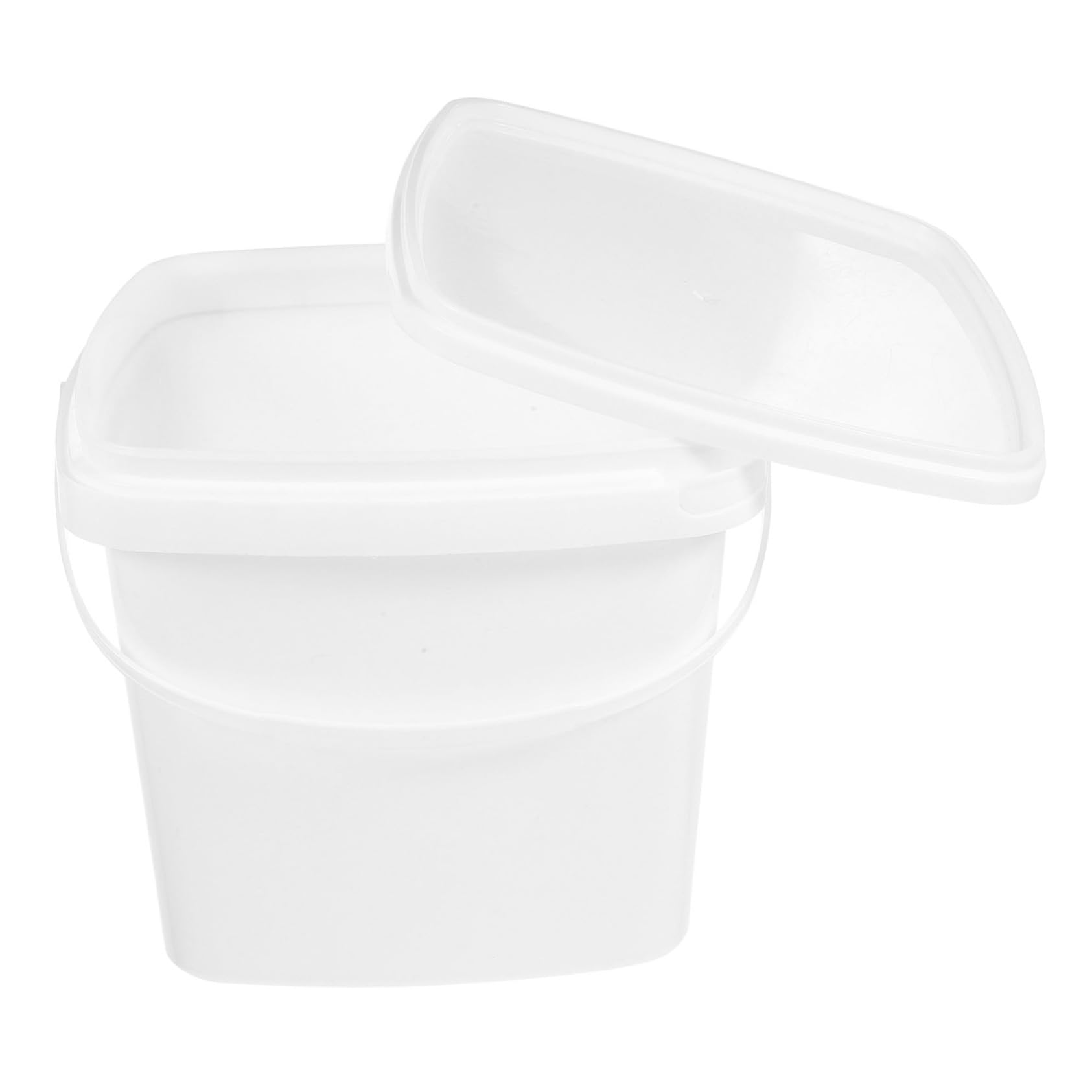 SOLUSTRE Multipurpose Plastic Bucket with Lid and Handle Storage Container for Home Kitchen Dormitory and More Lightweight and Easy to Carry Design