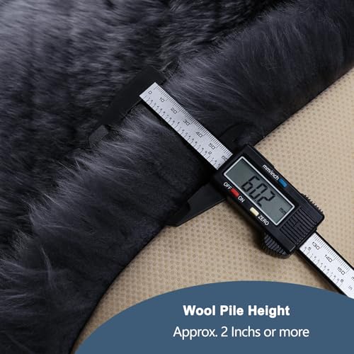 Image of 2 Pack Fluffy Sheepskin Car Seat Covers for Soft Auto Fur Pet Cushion Pad