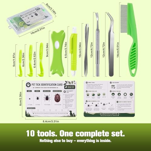 KuuCare 10-Piece Tick Remover Set