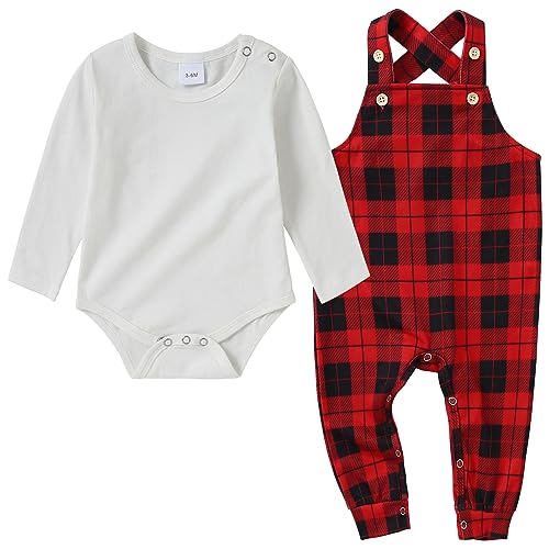 Image of YUEMION Baby Boy Clothes Newborn Infant Boy Outfits 2Pcs Stripe Top Romper Pants Set 0-24 Months Overalls Toddler Boy Clothes