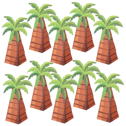 jojofuny 10個ハワイアンパーティー用棕??型 ックス 製装飾箱 多用途 小さ