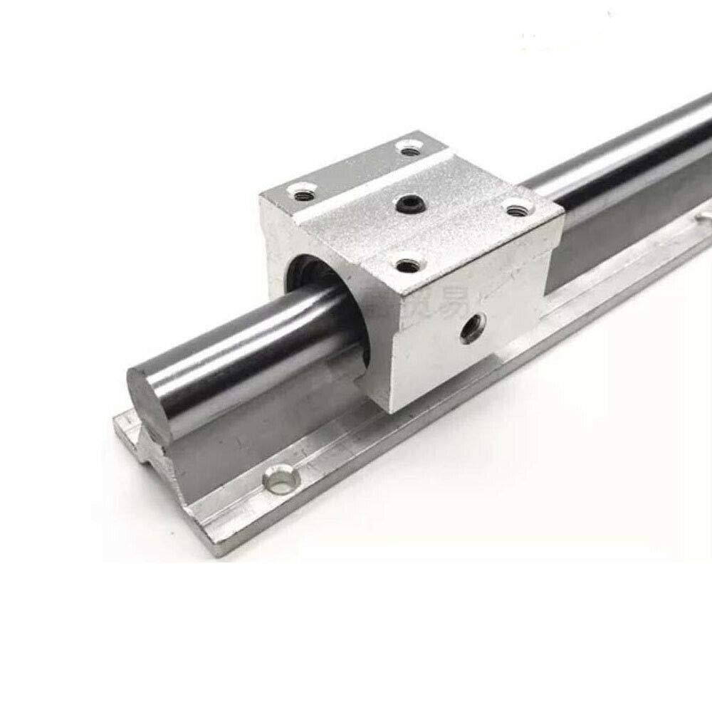 SBR20-800/1000mm Linearführung Welle 2 Schiene 4 SBR20UU Lagerblock Metall (1000mm)