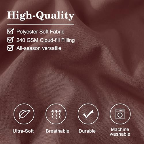 Image of Monbix King Size Comforter Set - 7 Pieces Bed in a Bag King, Dark Red Bedding Sets with Comforter, All Seasons Comforter Bed Set with Sheets, Pillowcases & Shams