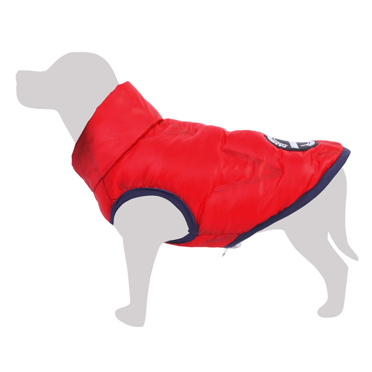Arquivet Canada Red-Black Reversible Quilted Vest, S/25 cm, Dog Clothes, Helps Protect Them From The Cold, Coats, Sweatshirts