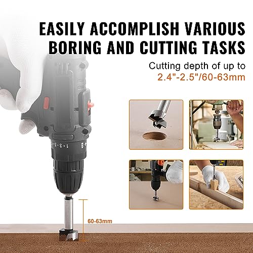 Vevor FORSTNER BIT SET 16PCS M16 Forstner Bit Set, 16 Pcs Forstner Drill Bits Set, 1/4 Inch To 1-5/8", Carbon Steel thumb #3