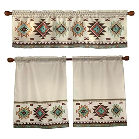 EZ.enjoy Southwest Tribal Navajo Aztec Fancy Abstract Geometric Ethnic Hipster Design Window Curtains Cover