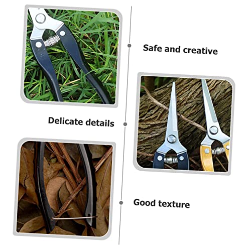 GANAZONO Tesoura De Poda De Jardim 10 Pcs Ramo De Aço Inoxidável Preto