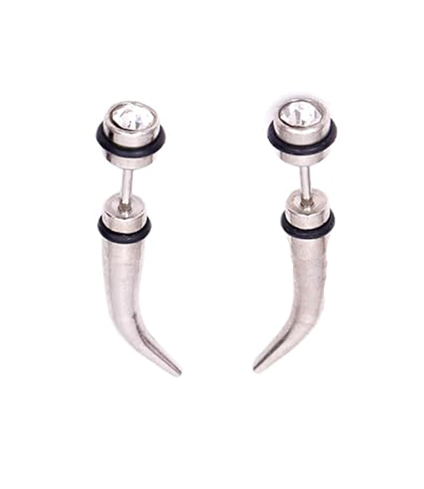 Ervio Curved Spike Big Stainless Steel Stud Earrings | Screw Bali for Boys (B0CSDRTTYS) Amazon Price History, Amazon Price Tracker