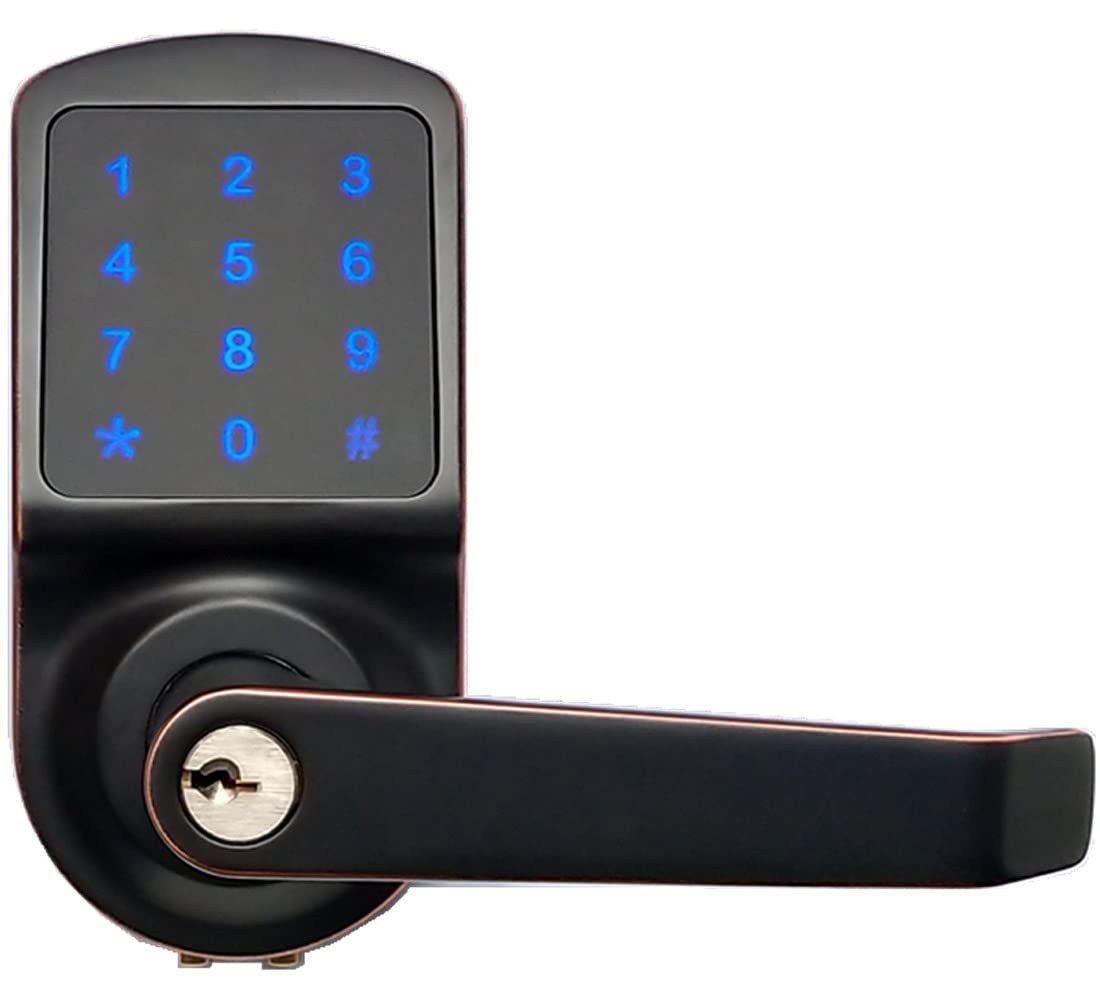Smart Door Lock, Keyless Entry Door Lock, SCYAN X3 Handle Lock with Touchscreen Keypad Access, Auto Locking, for Home, Airbnb, Rental House, Oil Rubbed Bronze