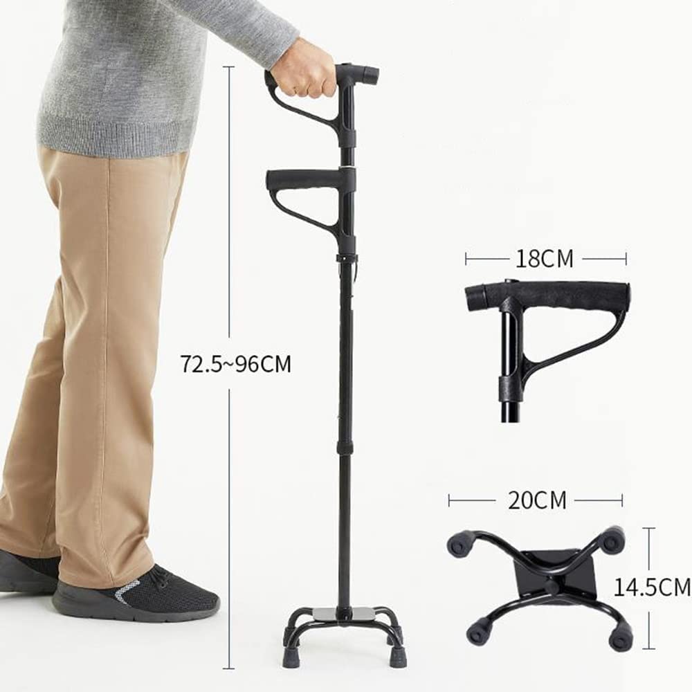 Stampelle da passeggio Stampelle mediche per l'avambraccio con bastoncini da passeggio regolabili in alluminio leggero a led Ausilio per la mobilità bilanciato telescopico leggero per anziani e adul
