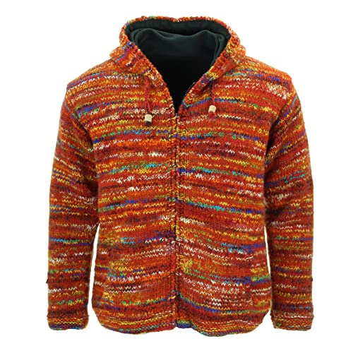 Chaqueta de lana para senderismo y actividades de invierno LOUDelephant con capucha