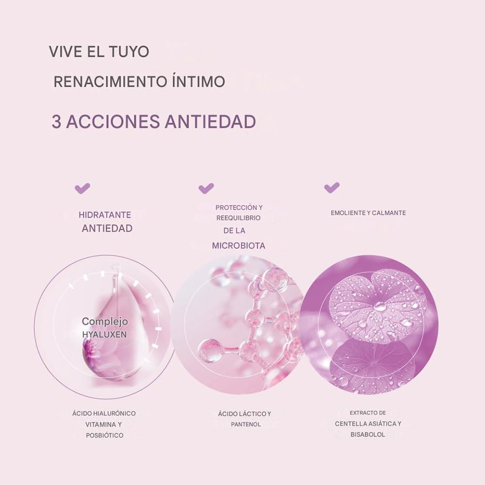 DERMOXEN Crema Íntima Mujer Hidratante con Ácido Hialurónico | 30 ml | Ácido Láctico para sequedad, ardo, irritación. Acción antiedad para elasticidad de las mucosas y la atrofia vulvar