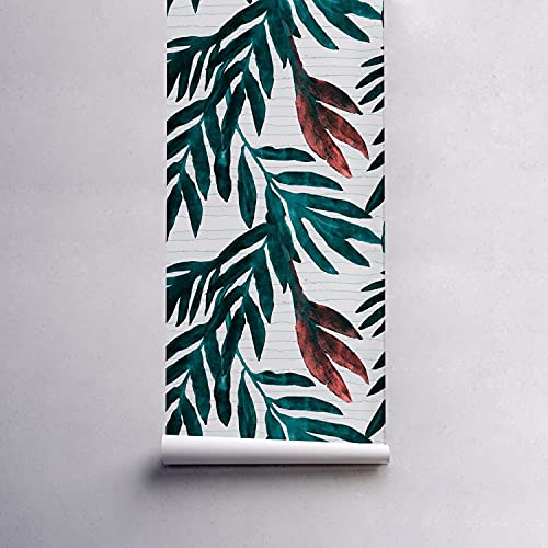 Papier peint feuilles pour masquer les défauts d'un meuble ou mur de cuisine - 5