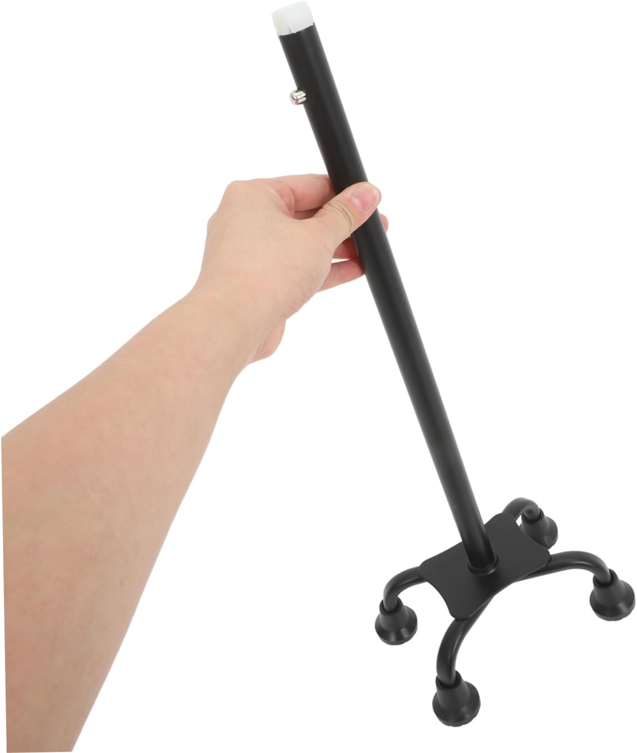 4-Point Quad Cane Tips Rubber Feet Replacement for Walking Canes Non-Slip Crutch Accessories Self-Standing Support for Men and Women