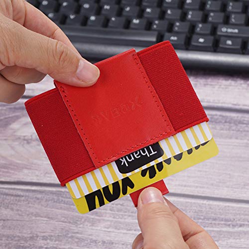 Image of Minimalist Slim Wallet Credit Card Holders - Elastic Small Front Pocket Wallet For Men Women