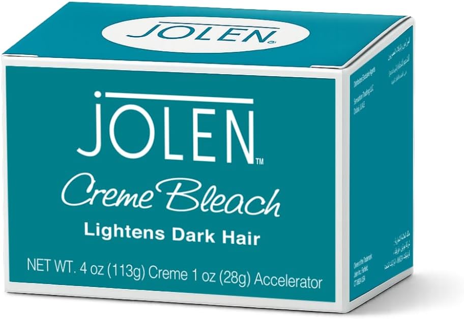 Jolen Creme Bleach 113g | Facial & Body Hair Lightener Cream | Lightens Dark Hair for a Natural-Looking Appearance | Easy-to-Use Bleaching Cream for Face, Arms & Body
