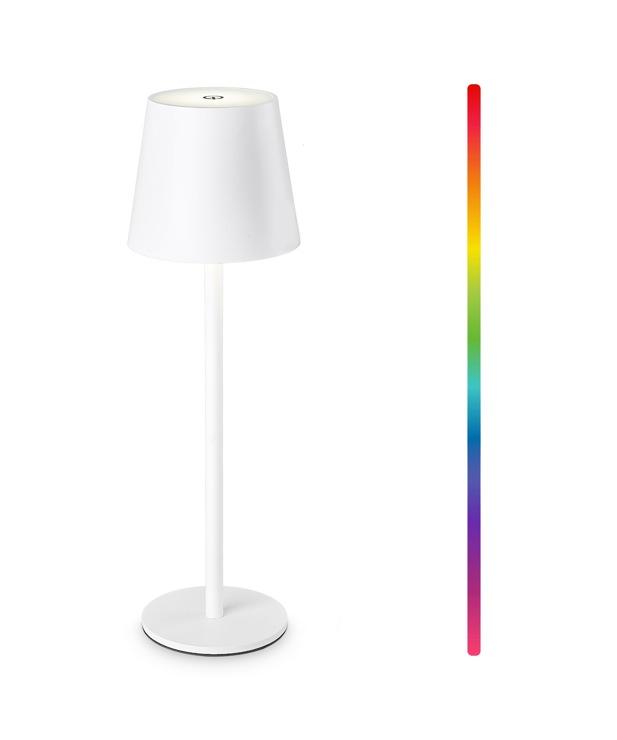Faithorse Cordless Table Lamp, 5200mAh Battery Operated Table Lamps IP54 Waterproof Desk Lamp with RGB Color Changing Rechargeable Night Light Touch Control Bedside Lamp for Bedroom(White)