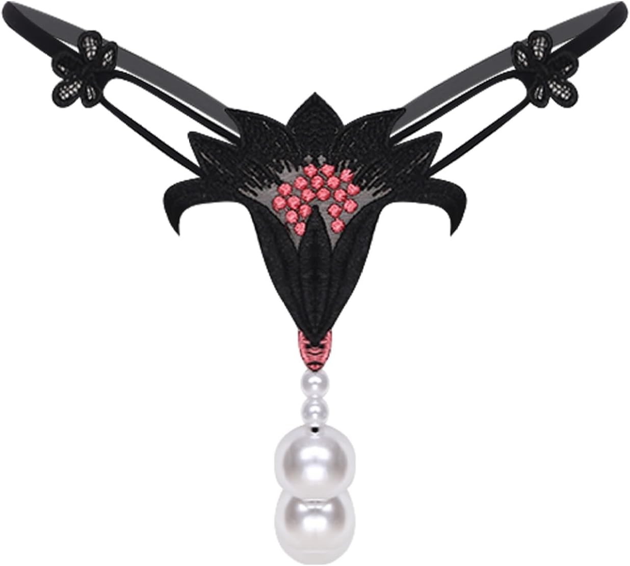 Women Sexy Pearls Mini G-String Thong Underwear T Back Massage Chain Bikini Briefs