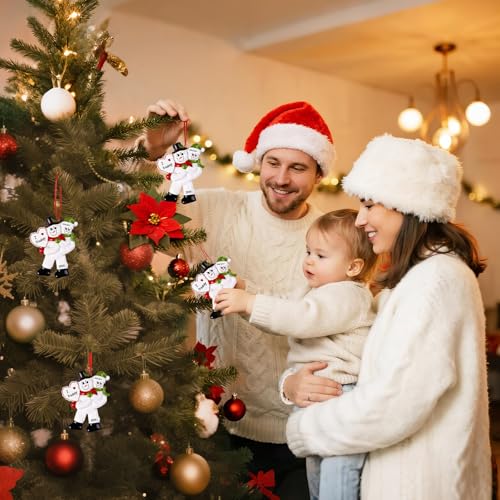 Image of iDIY Personalized Dad of 1 Kid Christmas Ornament 2025 - I Love Daddy Resin Christmas Tree Decoration with Name & Year, Custom Snowman Family Keepsake Gift for Fathers, Single Dads