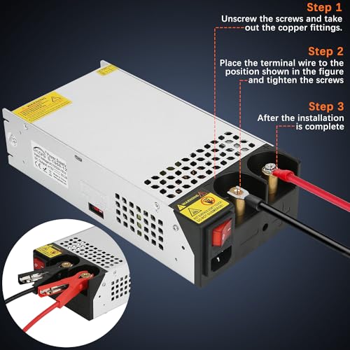 New Version 12V 1000W AC to DC Converter, DC Power Supply Switch Adjustable Switch Transformer for LED Strip, LCD Monitor, CCTV, 3D Printer, Computer Project, Radio and Car Stereo Max Current 83.4A4