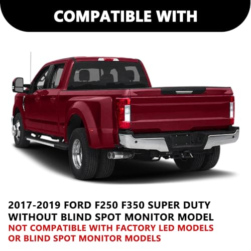 Image of Aosky Halogen Tail Light Assembly Compatible with 2017-2019 Ford F250 F350 Super Duty without Blind Spot Rear Taillight Brake Signal Lamp with Bulbs LH (Left Driver Side)