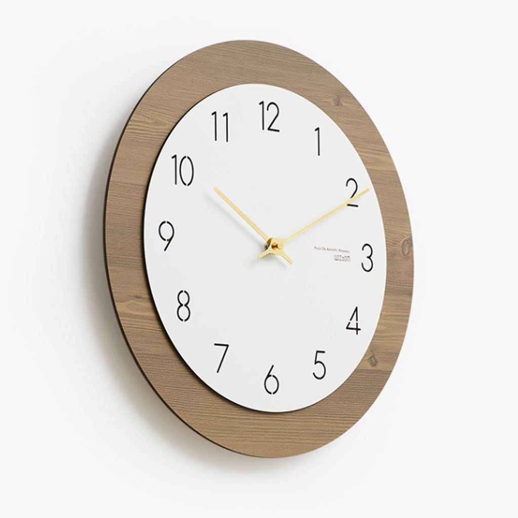 Stylowy nowoczesny minimalistyczny zegar ścienny 38 cm cichy na baterie okrągły zegar ścienny styl skandynawski zegar ścienny z motywem słojów drewna dekoracyjny do domu zegar kwarcowy cichy