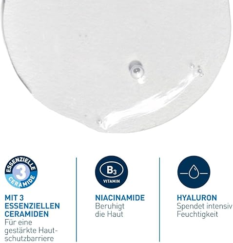 CeraVe - Gel Moussant - Nettoie et Elimine l'Excès de Sébum Sans Altérer la Barrière Cutanée - Acide Hyaluronique, Céramides et Niacinamide - Peau Normales à Grasses - 473 ml - 2