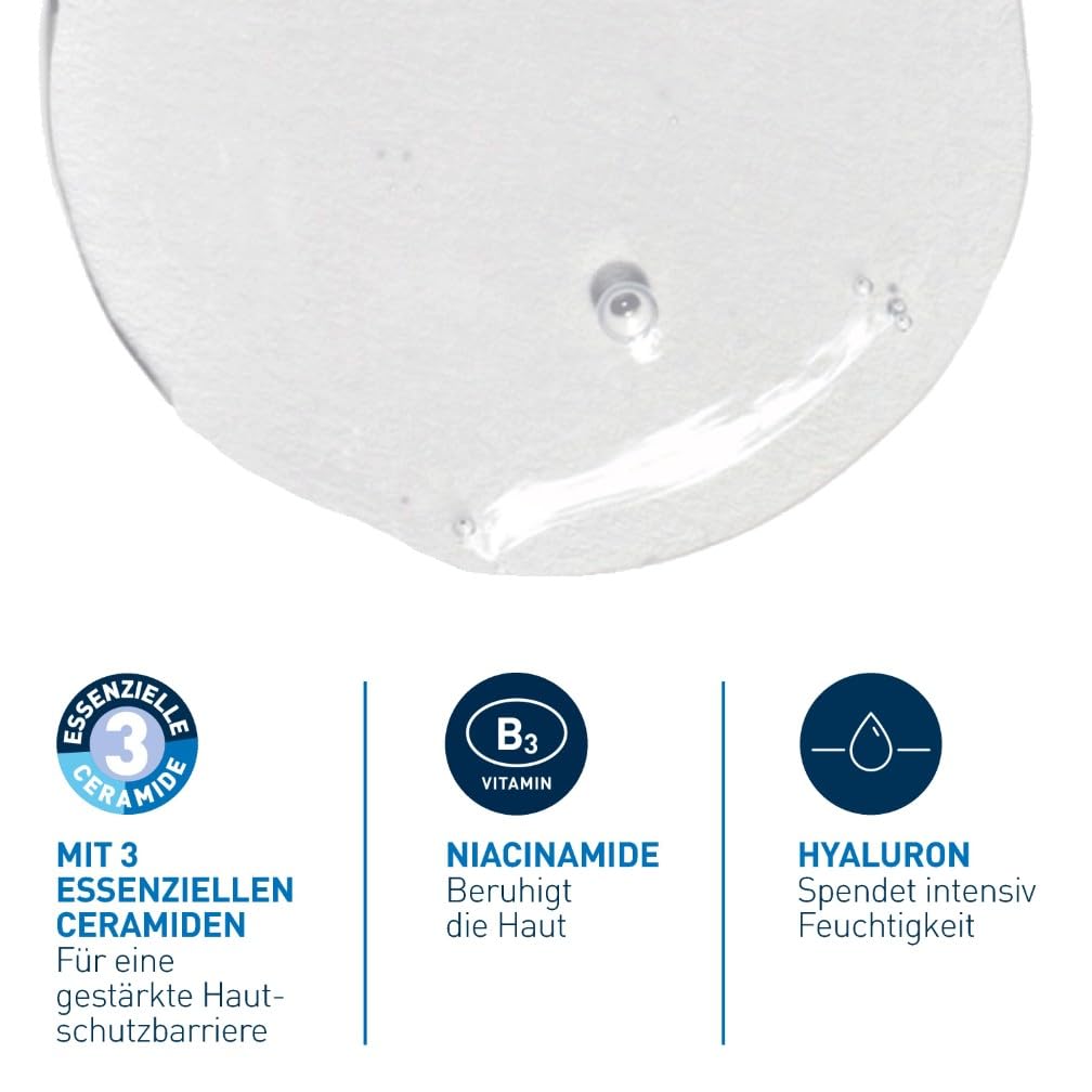 CeraVe Schäumendes Reinigungsgel für Gesicht und Körper, Feuchtigkeitsspendend und hautstärkend, Für normale bis fettige Haut, Mit Hyaluron und 3 essenziellen Ceramiden
