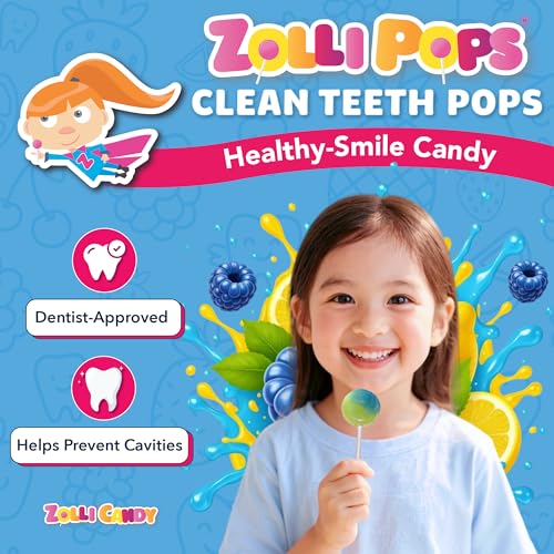 Zollipops Clean Teeth Pops, Sugar-Free, Lemonade + Blue Raspberry, 5.2 oz - image 2