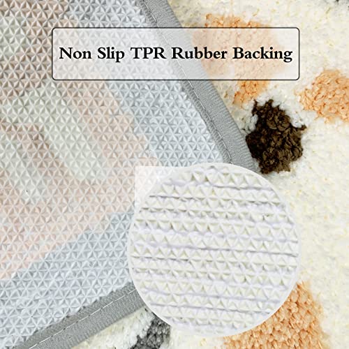 Ustide Kids Bathroom Rug, Cute Rabbit Small Bath Rug 20"X31.5"Non Slip Absorbent Microfiber Bath Mat #TOP5