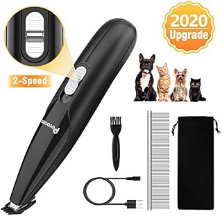 Peroom Dog Clippers, Professional 2-Speed Dog Grooming Clippers Kit, USB Rechargeable Low Noise