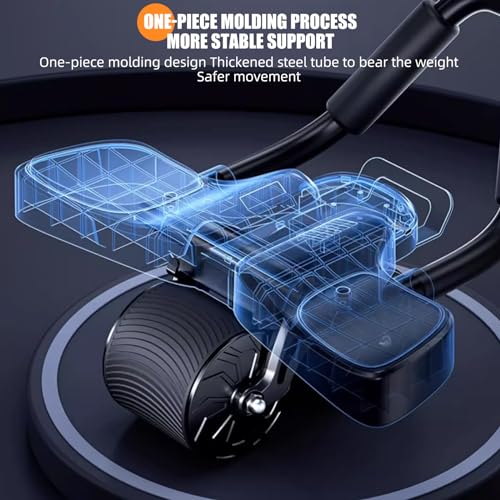 Ab Roller Wheel with Elbow Support Automatic Rebound Abdominal Wheel Dolly Core Strengthening Trainer Fitness Belly Training Ab Roller 2024 New with timer ABs Roller Wheel Core Exercise Equipment - Thumbnail 7