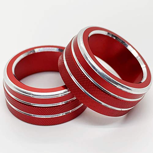 トヨタ専用 アルミ合金エアコン ダイヤルカバー 内装カスタムパーツ 空調ノブボタンカバーアクセサリーキズ防止防塵 取り付け簡単 車種専用設計2 pcsセット適合トヨタ 新型カローラツーリング 210系(2019年10月~現行)/新型カローラスポーツ 210