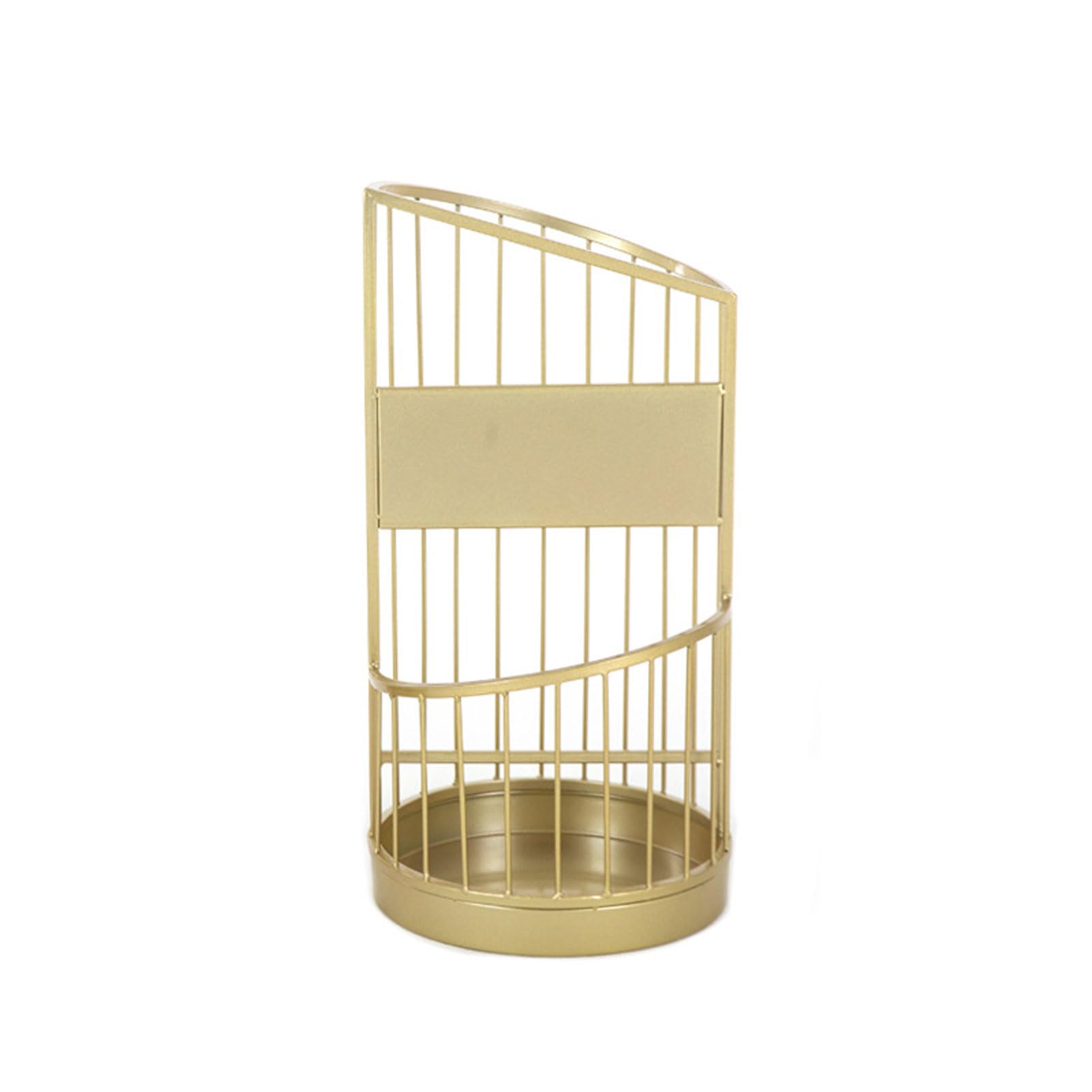 GHHVFEC Modern Metal Umbrella Stand Rack with Large Capacity Space Saving Design for Doorway Porch Gold (30X60CM)