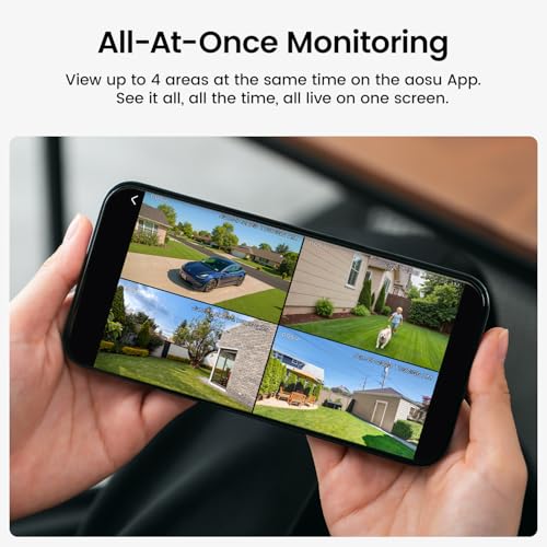 AOSU Solar Security Cameras for Outdoor Use